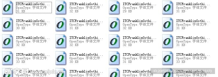 12 Franklin Gothic系列字體