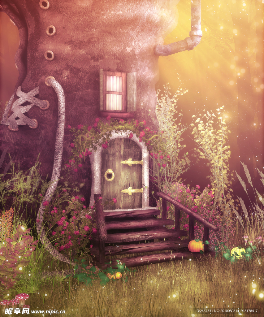 童话背景 小屋