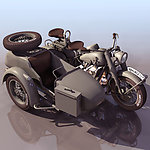 3D 模型 摩托车 三轮