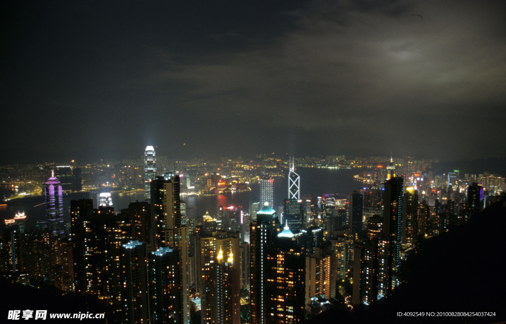 現代繁華都市夜景