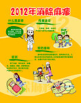 麻疹 消除麻疹 2012 卡通 小人 展板