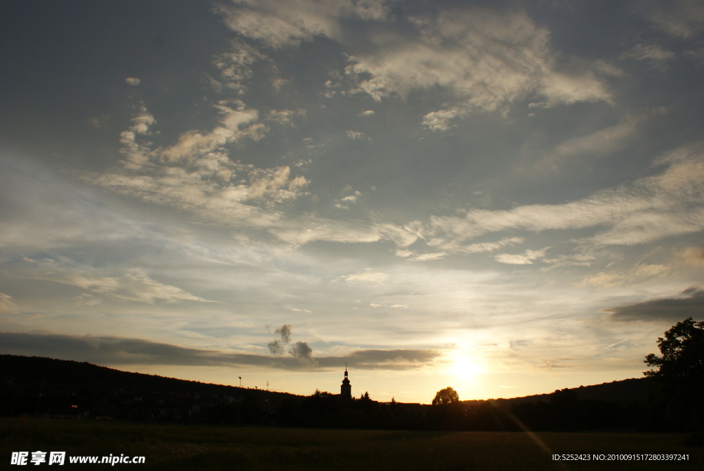 夕陽天空景色