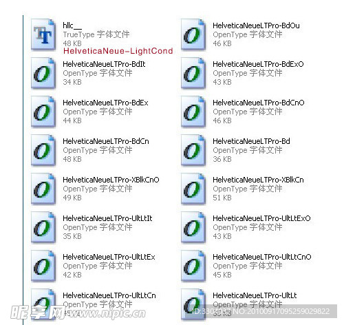 HelveticaNeue LightCond 字體