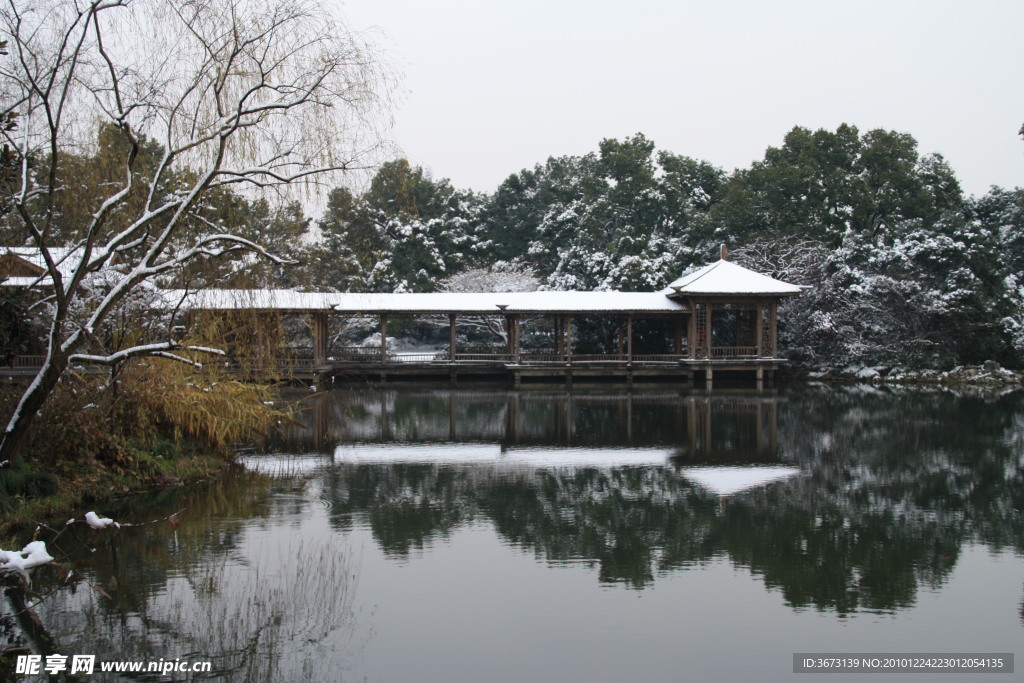 西湖雪景