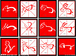 12生肖春节图形元素创意设计