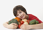 吃蔬菜的孩子