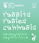 创意兔子英文字体