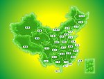 中国地图（地图底图为位图）
