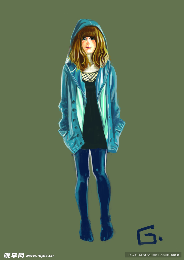 帽衫少女
