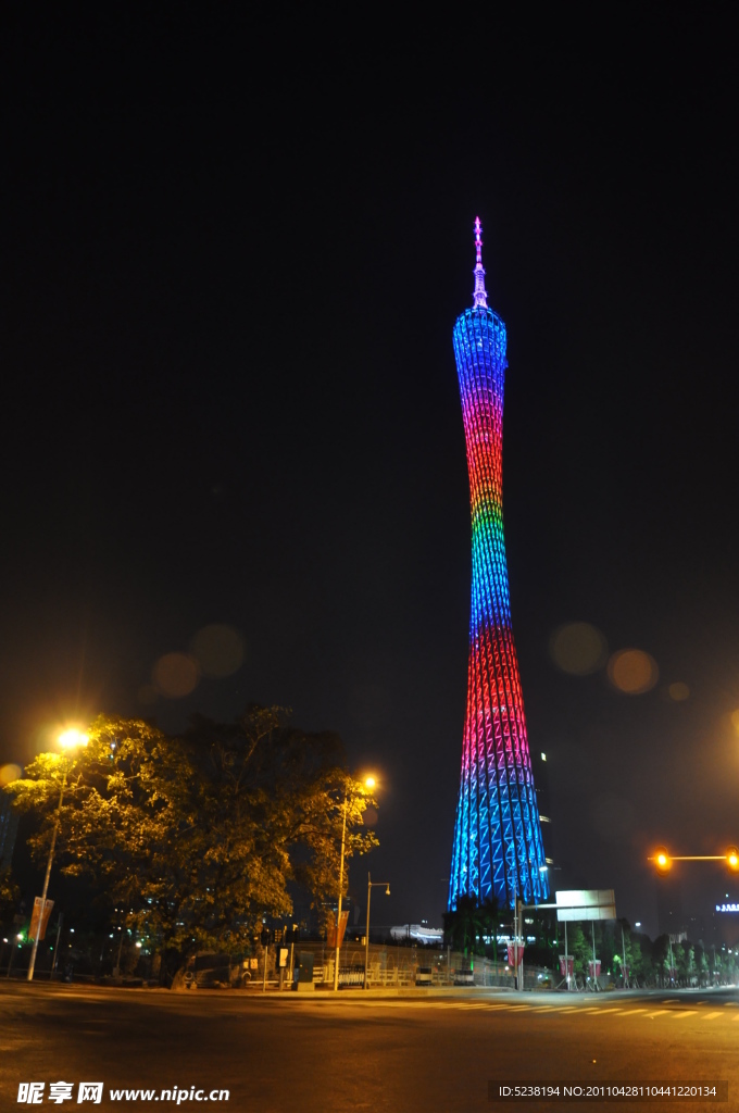 廣州塔 彩色 LED