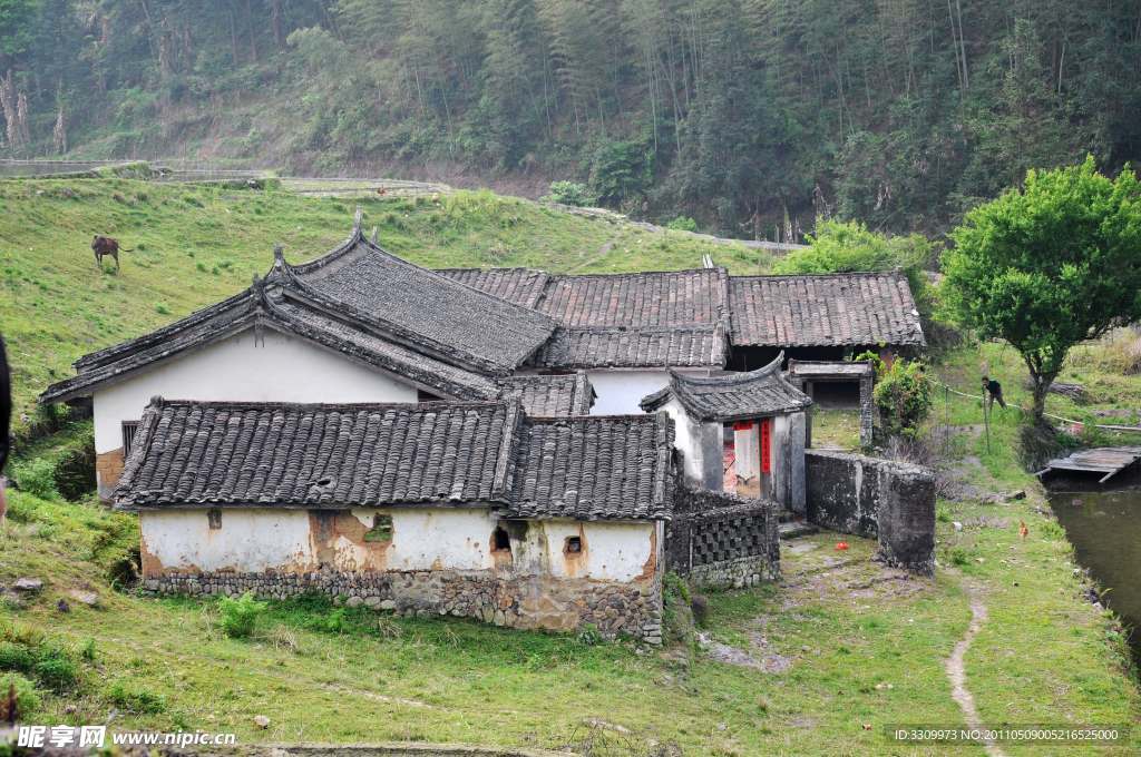 福建龙岩永定方形土楼人家祠堂