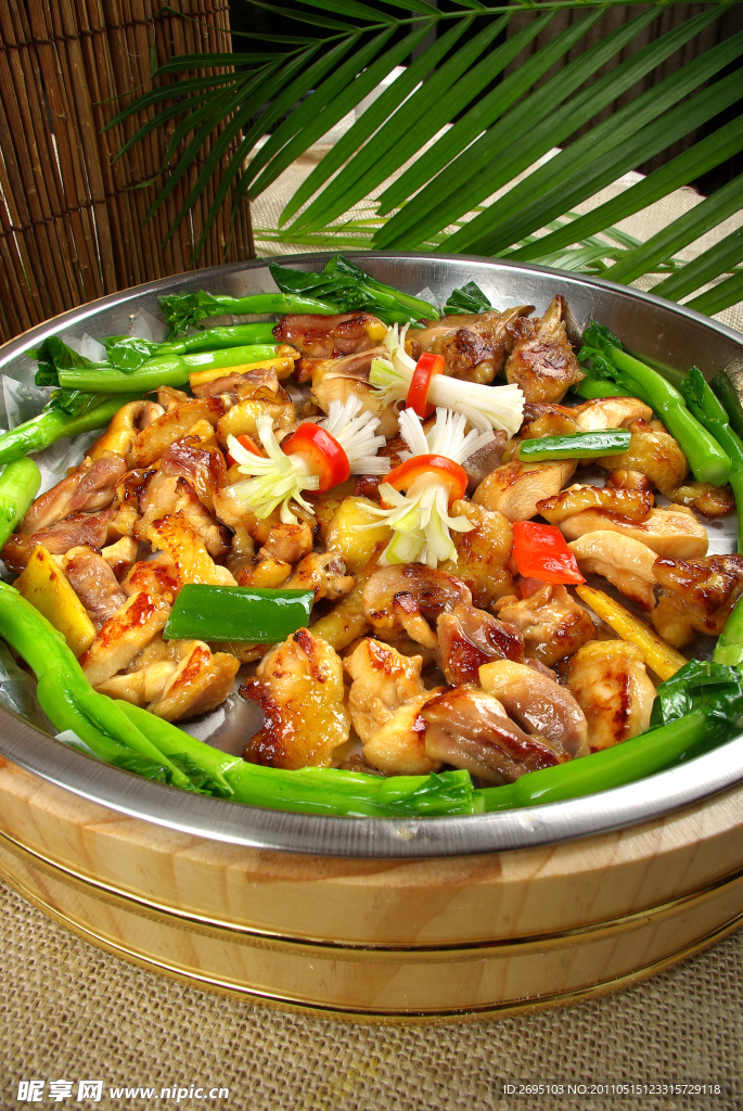 菜遠煎焗雞