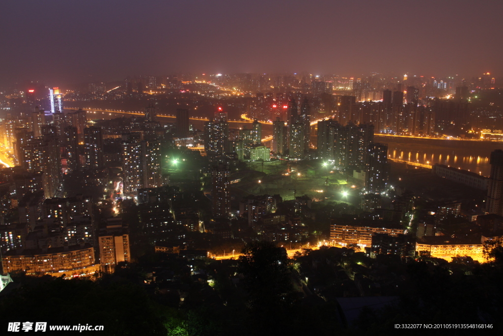 重慶夜景燈火闌珊