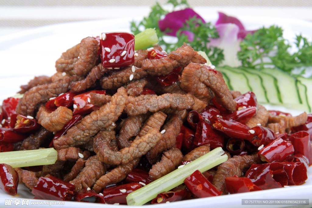 干扁牛肉絲