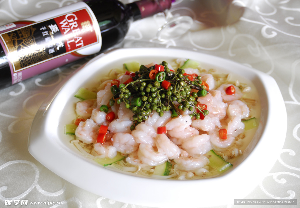 鮮花椒煮蝦仁