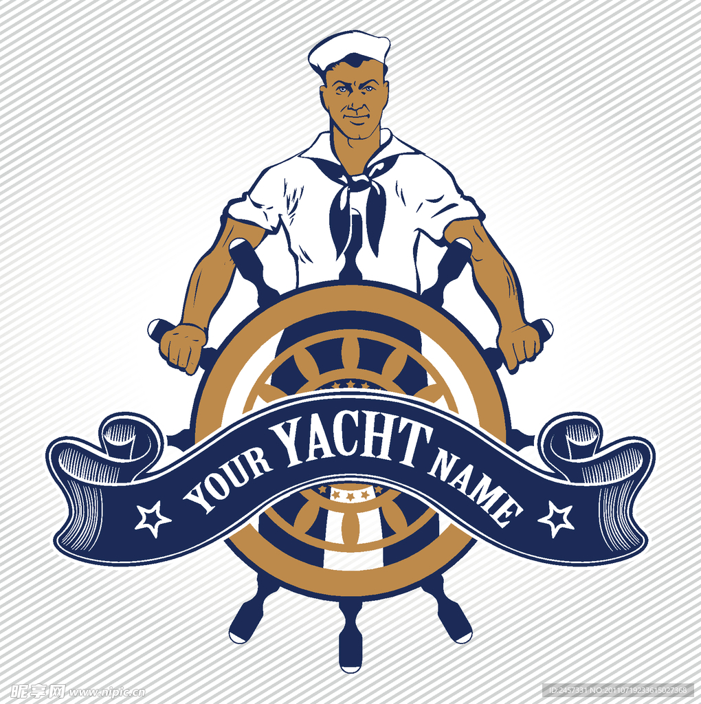 手繪海軍絲帶