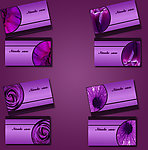 紫色花朵名片