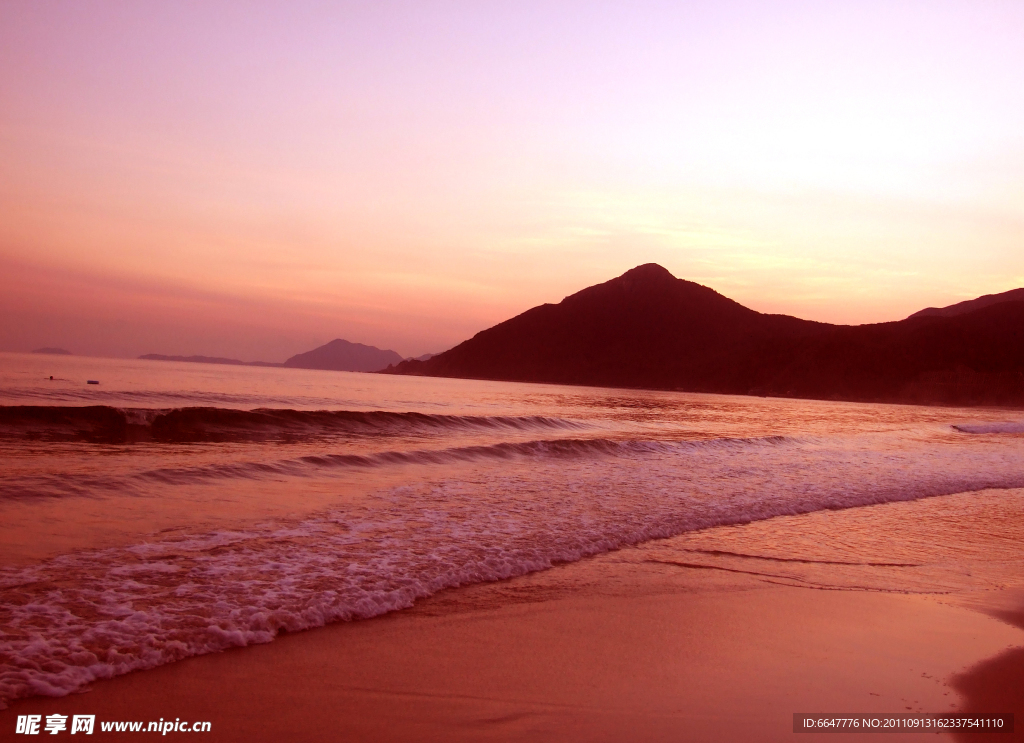 夕陽大海
