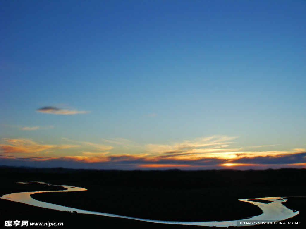 夕陽大河