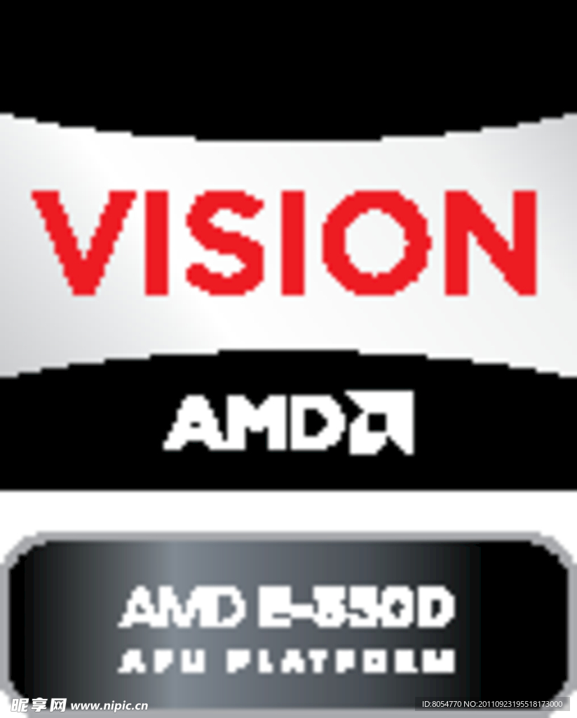 AMD E 350D LOGO 矢量图