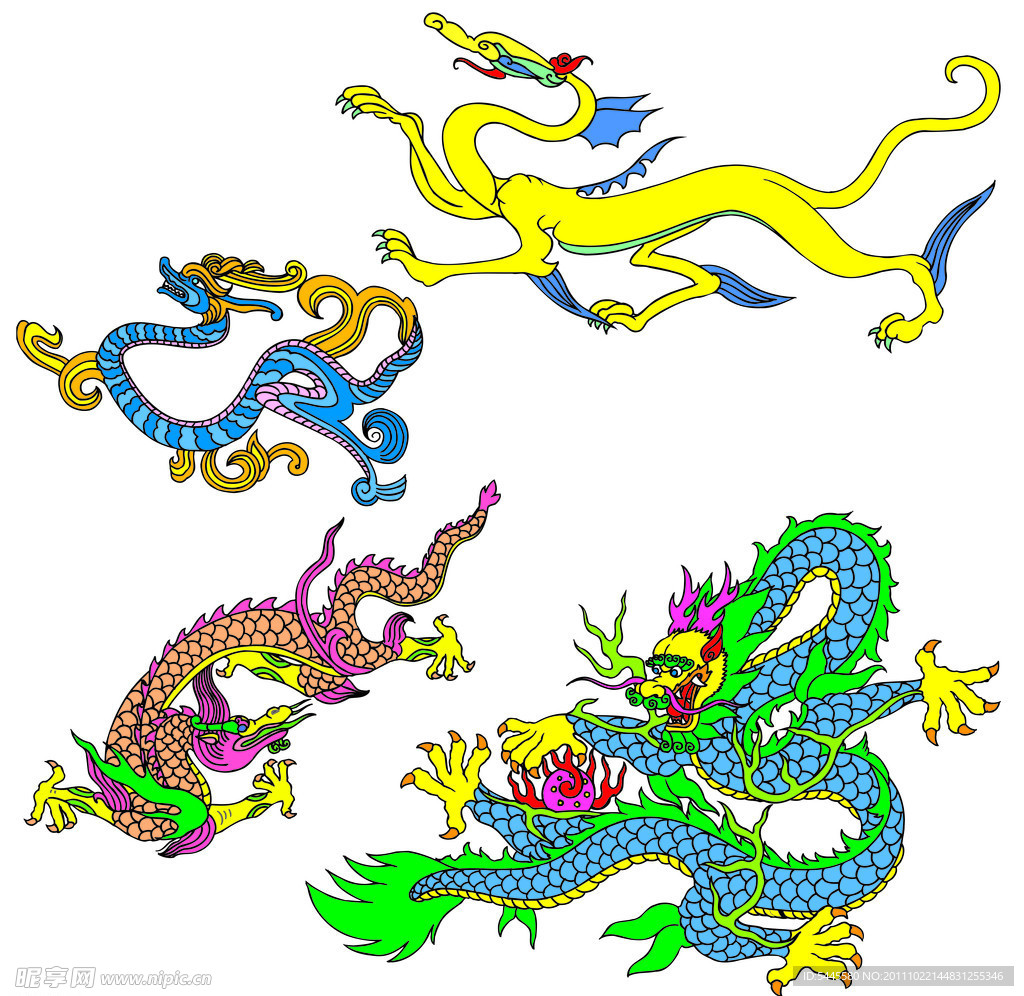 中国龙纹图案