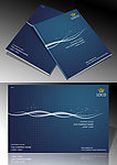 蓝色科技画册封面设计模板