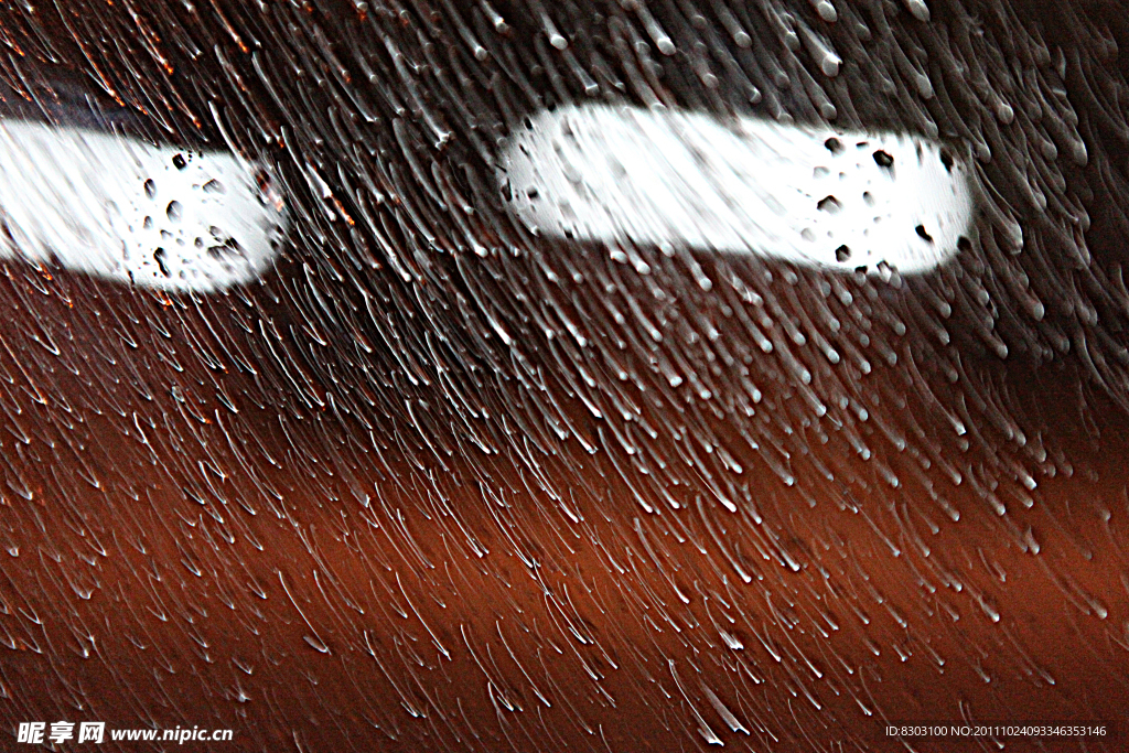 雨景 雨滴 玻璃