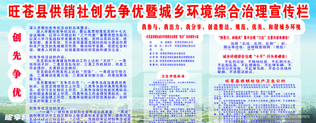 城鄉綜合治理展板