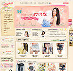 韩国时尚服饰个性网店牛仔网页模板