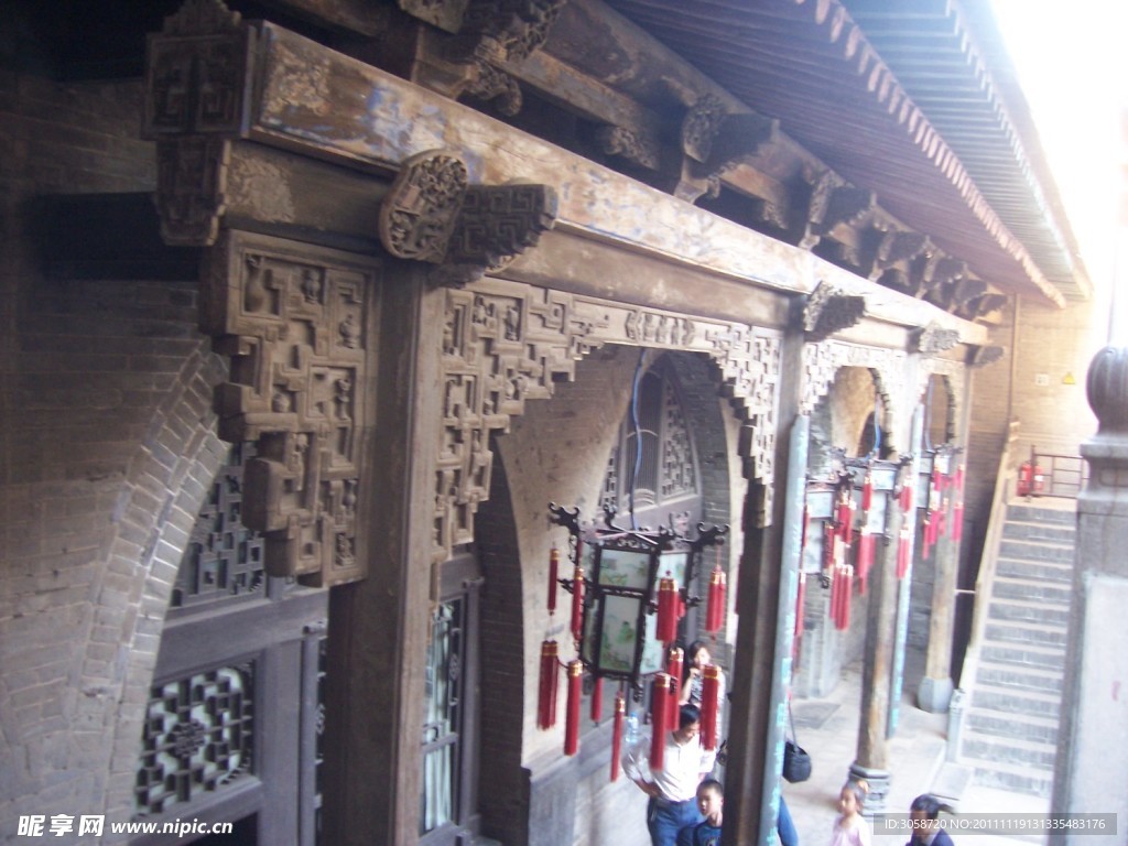 山西古代建筑走廊