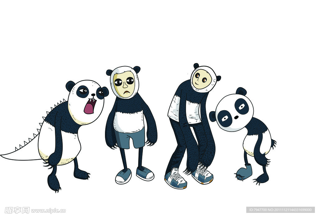 另类熊猫卡通设计