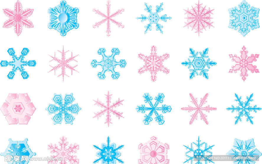 彩色雪花