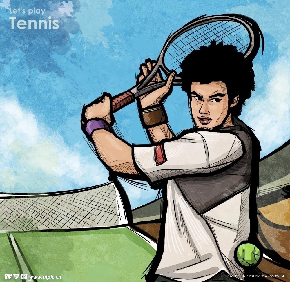 漫画网球体育比赛