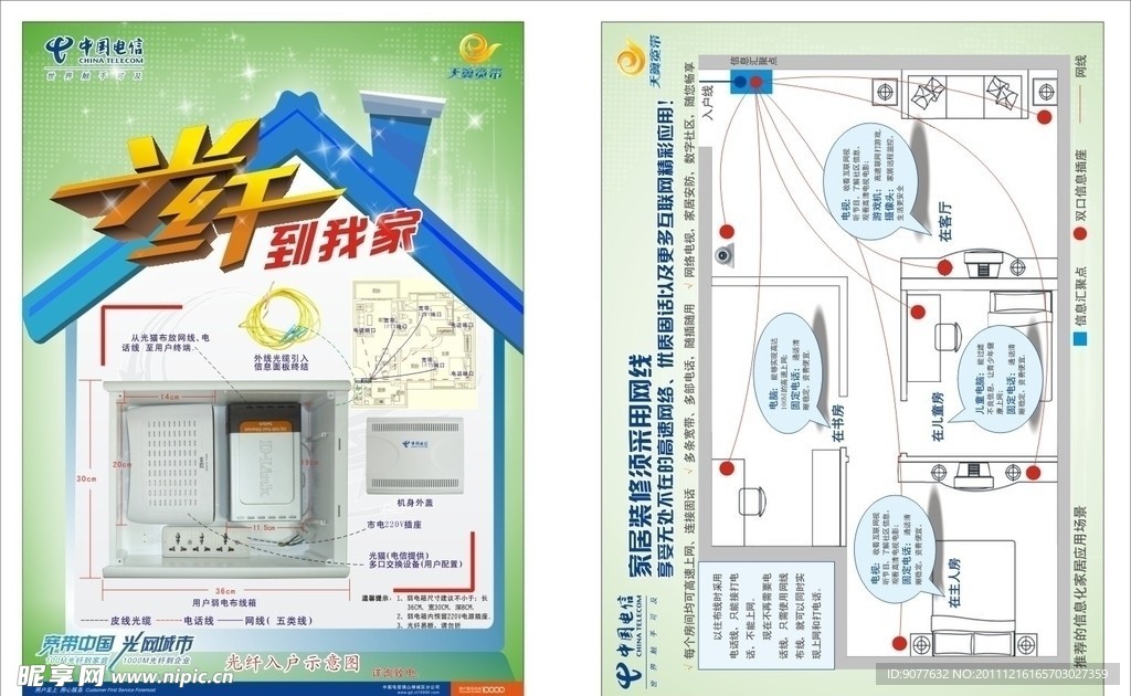 中国电信光纤到户宣传海报