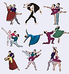 9款优美的矢量舞蹈运动