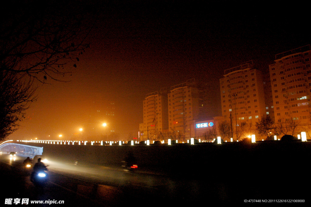 郑州市东风路北环路立交桥夜景
