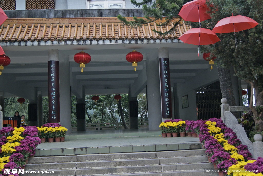 春節(jié)氣氛 紅傘