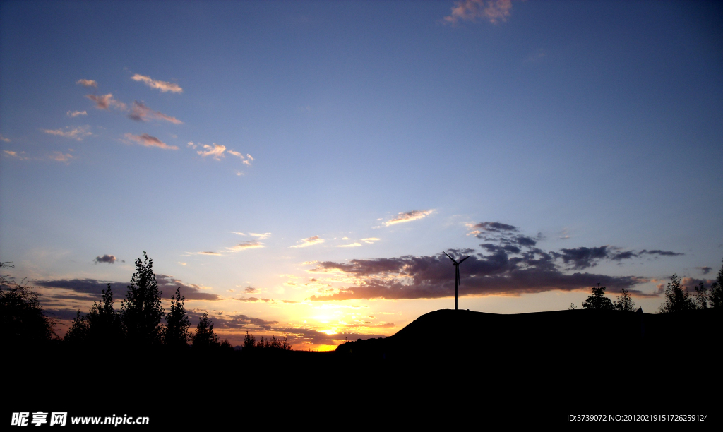 內蒙古草原夕陽