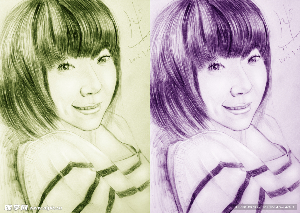 美女素描
