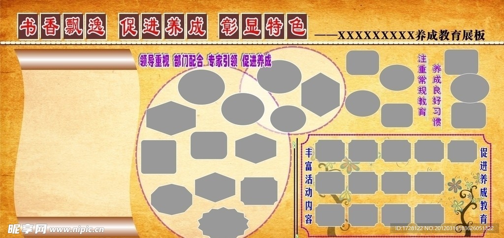 養(yǎng)成教育展板