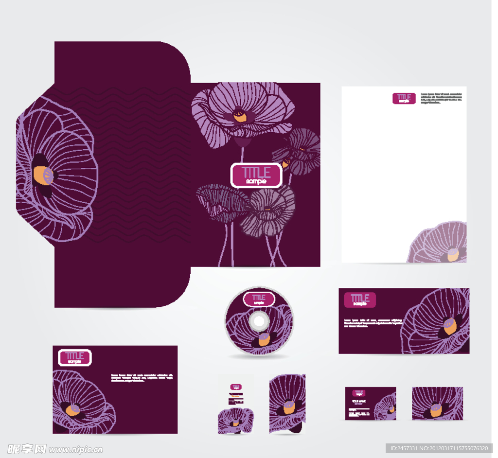 花纹花朵 企业vi画册设计
