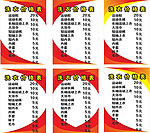 價(jià)格表