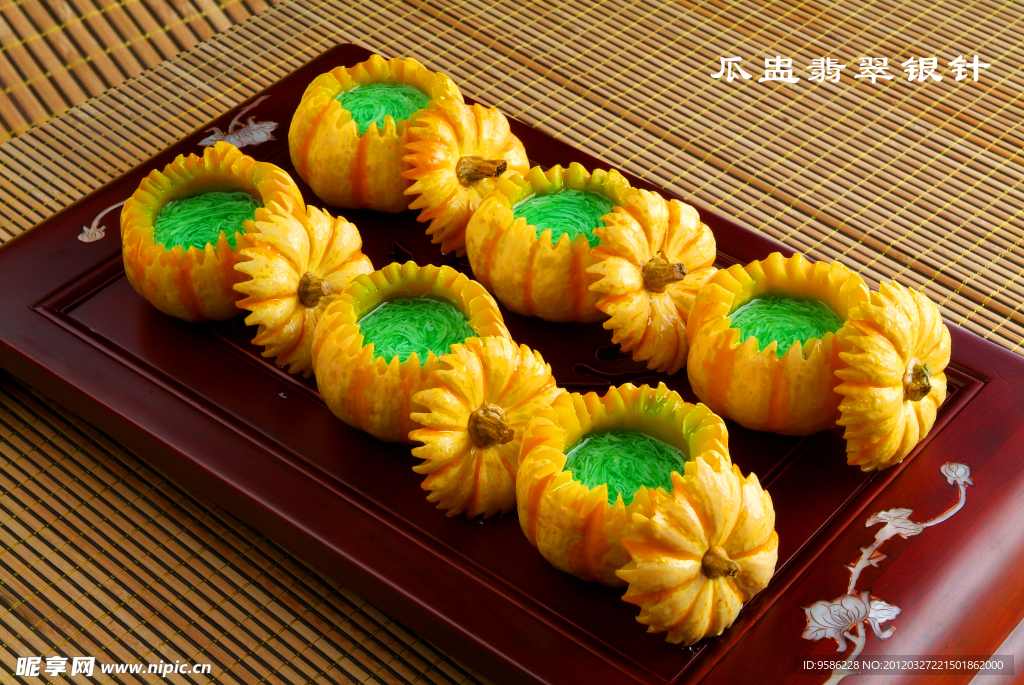 美食之瓜盅翡翠銀針