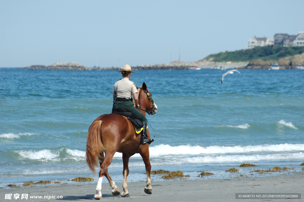 海邊騎馬人