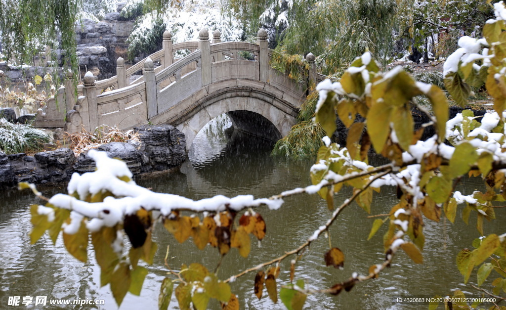 北語來園小橋雪景