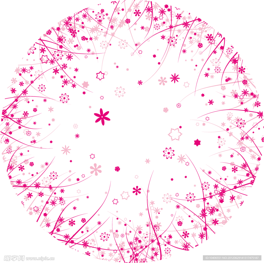 PNG 透明背景 花紋