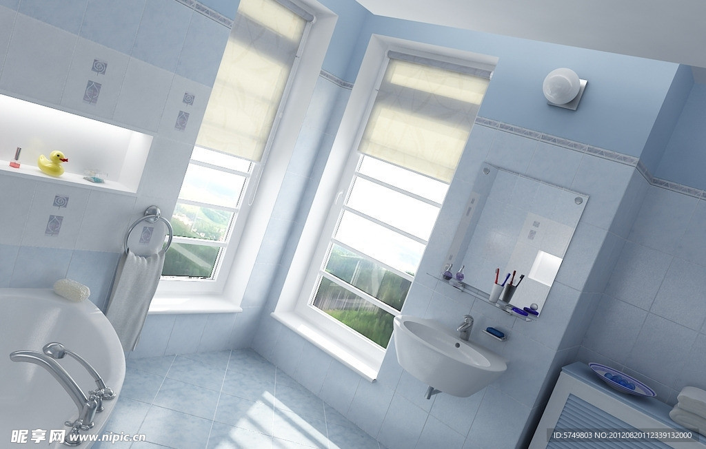高品质完整浴室模型