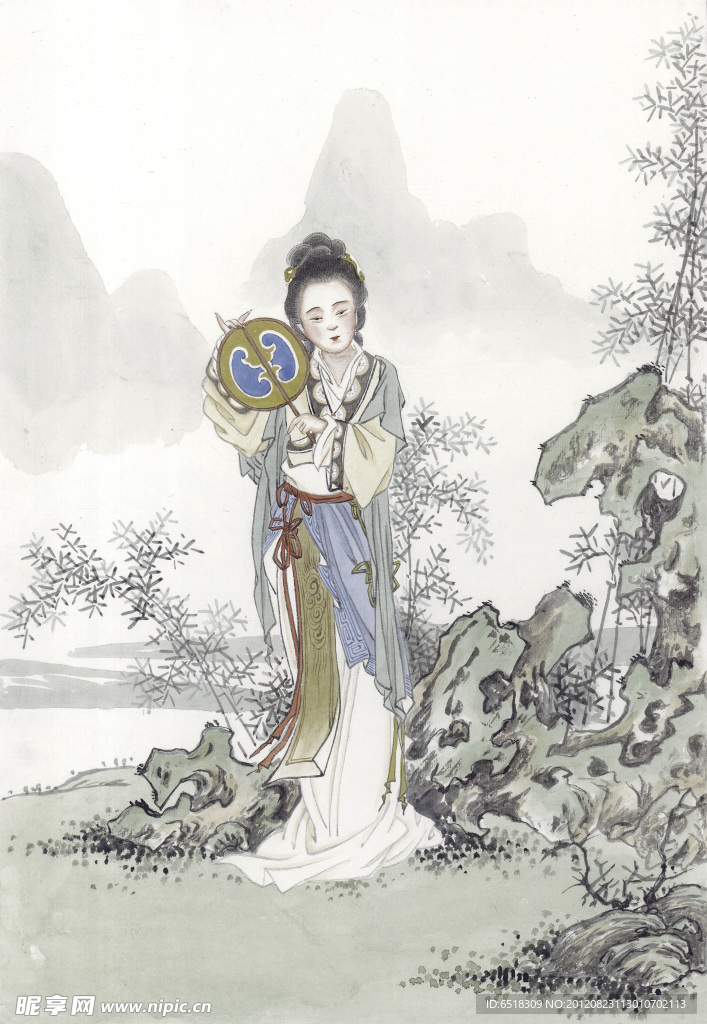 侍女圖宮女圖