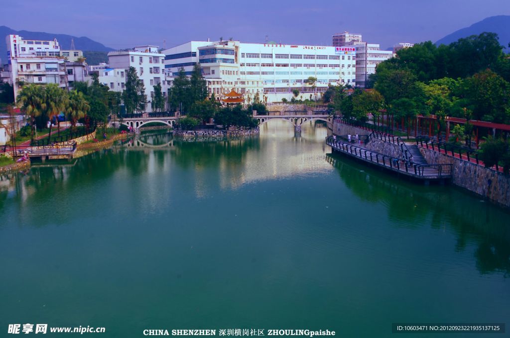 人工湖 深圳橫崗社區