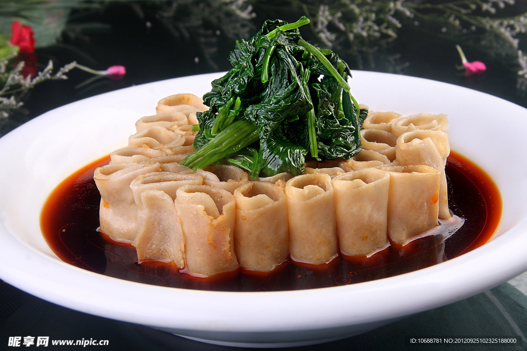 菠菜莜面卷